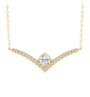 3/4 ct. tw. Round Chevron Fashion Pendant