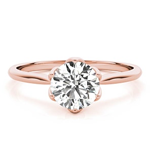 2.01 ct. tw. Round, J, SI1, Size 5.5 Marseille Ring 14K Rose Gold