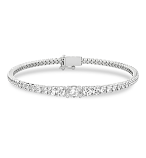 5 ct. tw. Oval-Centered Graduating Tennis Bracelet