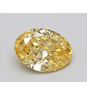 Fancy Vivid Yellow 1.54 ct. VS2 Oval Lab Created Diamond