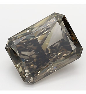 Fancy Dark Gray 3.56 ct. VVS2 Radiant Lab Created Diamond