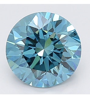 Fancy Deep Blue 2.02 ct. SI1 Round Lab Created Diamond