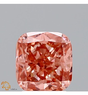 Fancy Vivid Pink 2.6 ct. VS2 Cushion Lab Created Diamond