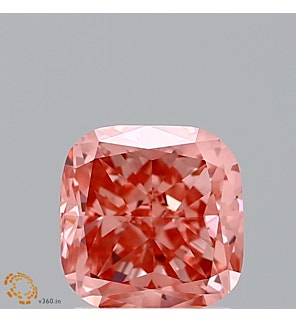 Fancy Vivid Pink 1.84 ct. VS2 Cushion Lab Created Diamond