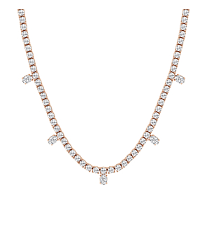 Oval Dangle Fashion Necklace With Adjustable Chain