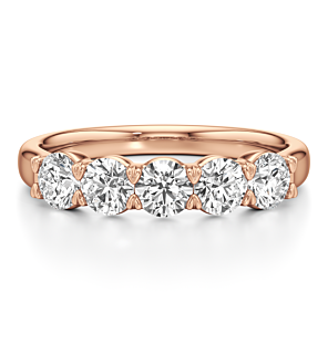 1 - 4 ct. Round 5-Stone Anniversary Ring