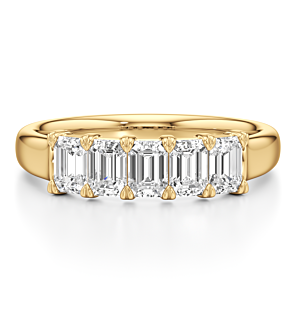 1 - 3 ct. Emerald 5-Stone Anniversary Ring