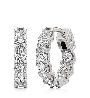 1 - 5 ct. Inside Out Huggies Earrings