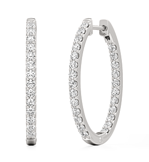 1 - 5 ct. Minimalist Oval Hoops