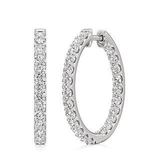 2 1/4 - 4 ct. Caprice Inside Out Hoop Earrings